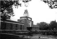 The art deco Ferry Building was built in 1934, the WPA era, many years after the rest of the buildings at Ellis Island.